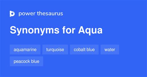 aqua synonym.